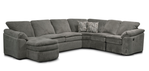 Casual 5-Piece Reclining Sectional Sofa with Chaise