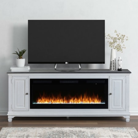 417 80 Inch Console W/ Fire Ft