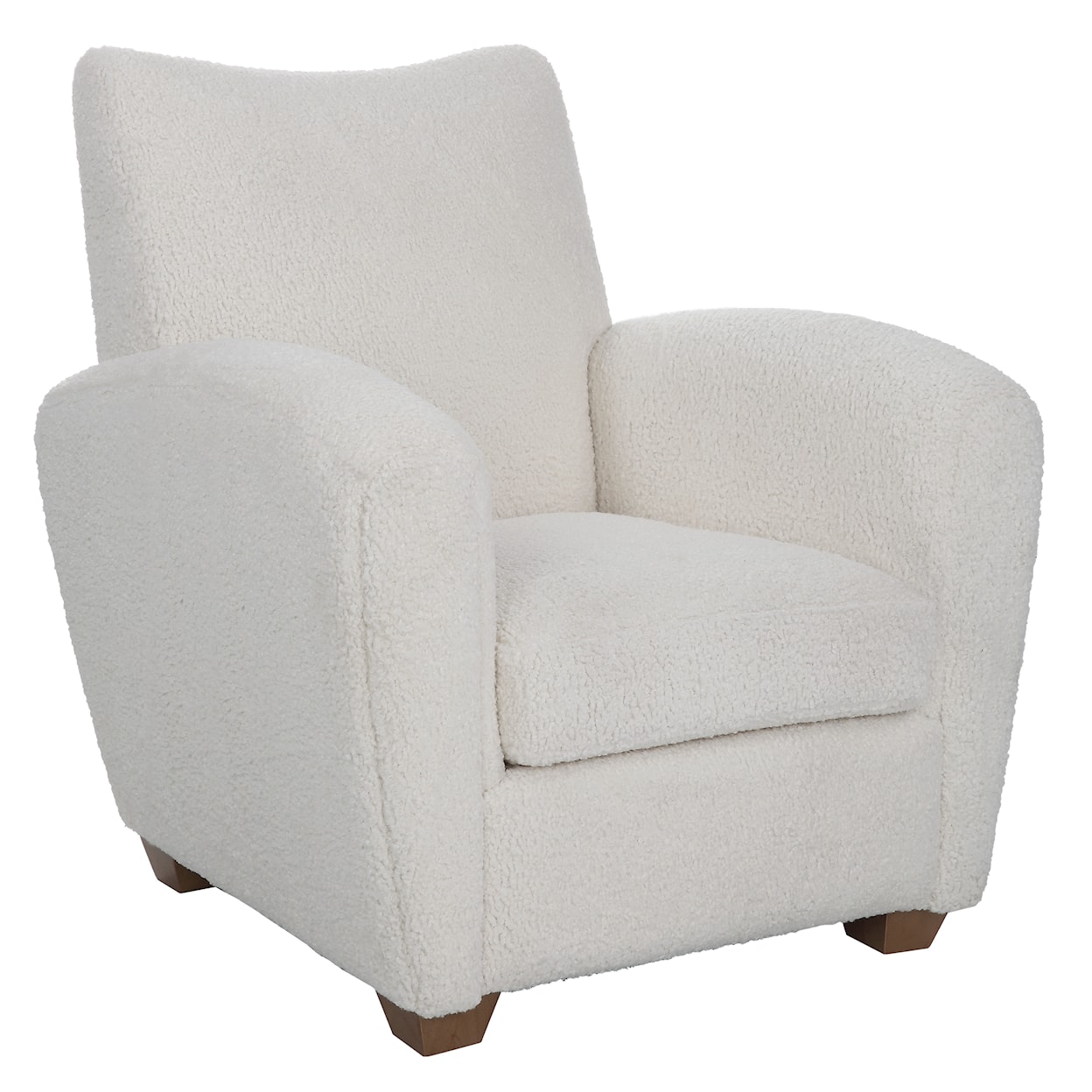 Uttermost Teddy Teddy White Shearling Accent Chair