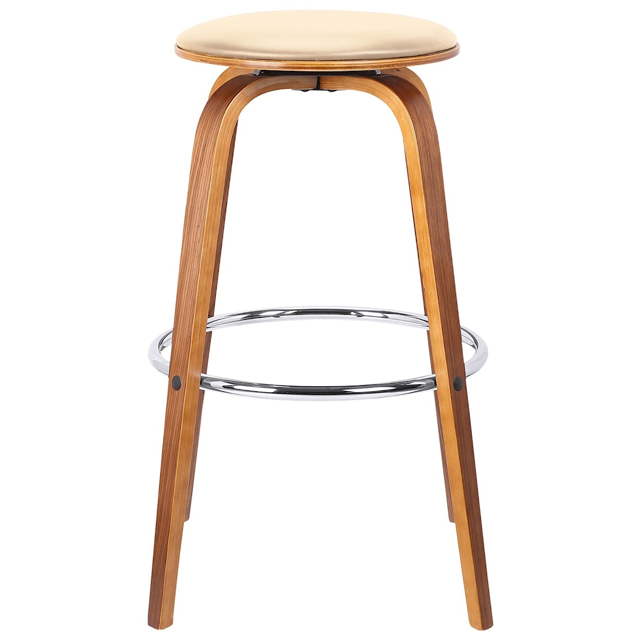 Armen Living Harbor 30" Mid-Century Swivel Bar Height Stool