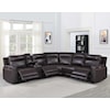 Prime Doncella Dual-Power Leather Match 6-Piece Sectional