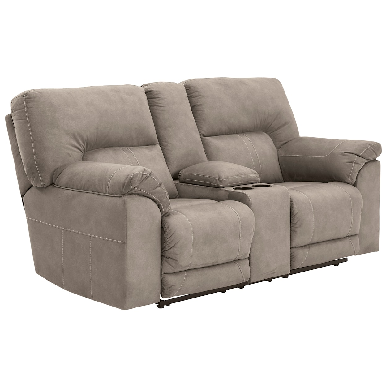 Ashley Furniture Benchcraft Cavalcade Double Reclining Loveseat with Console
