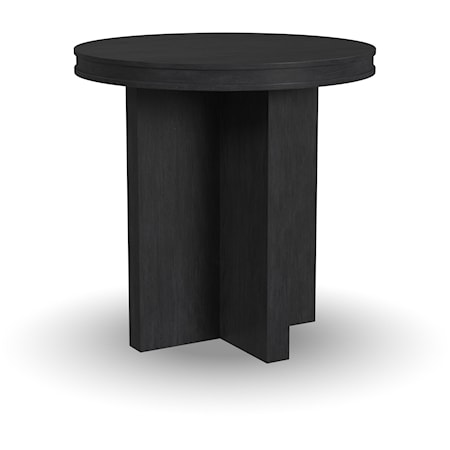 Transitional Round End Table