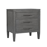 Contemporary 2-Drawer Nightstand with Outlets