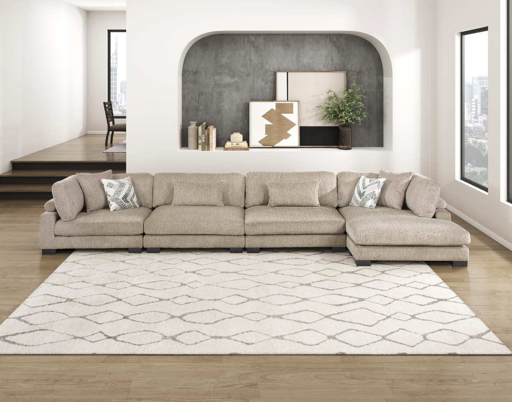4-Piece Sectional Sofa with Chaise