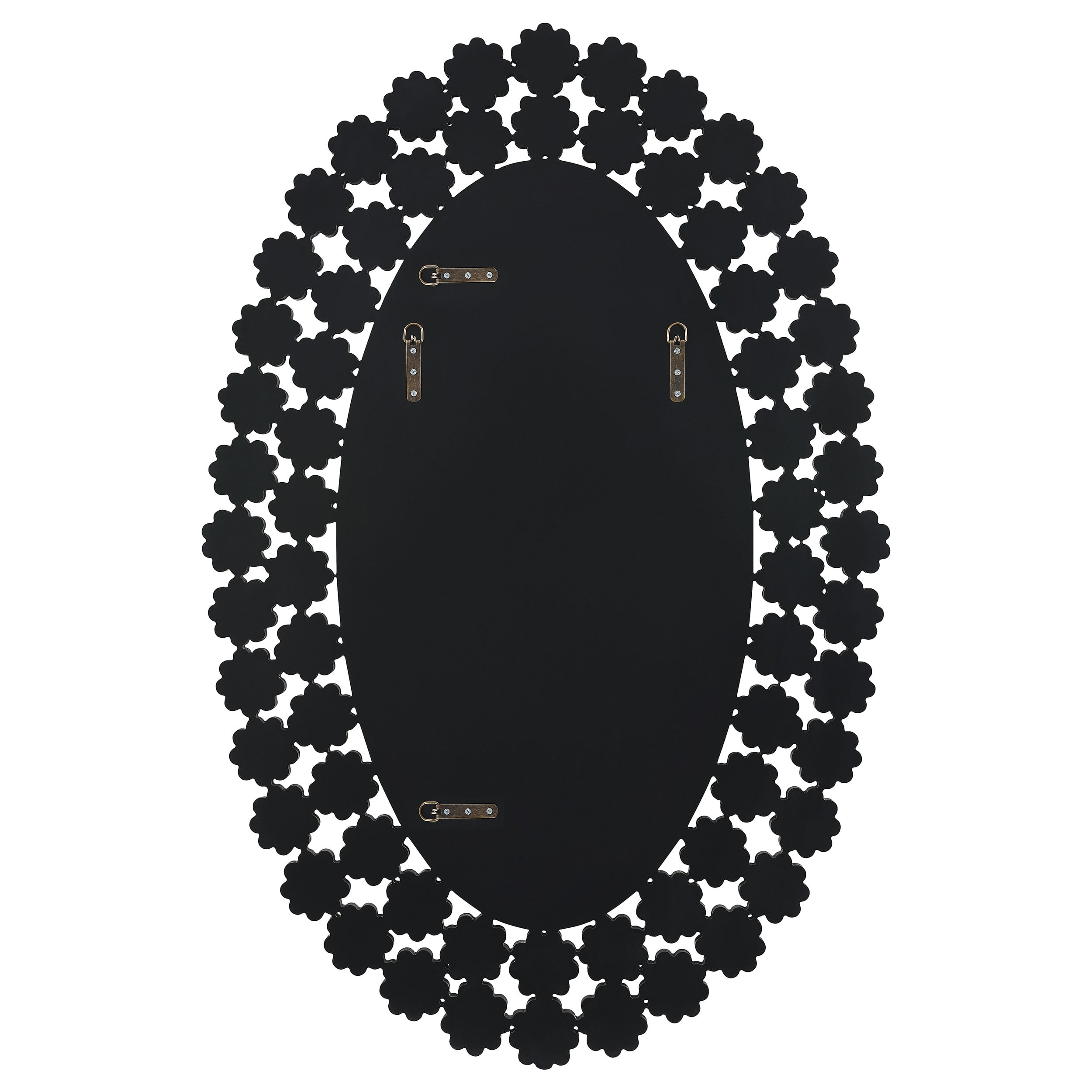 31 x 47 Inch Wall Mirror Crystal Flowers