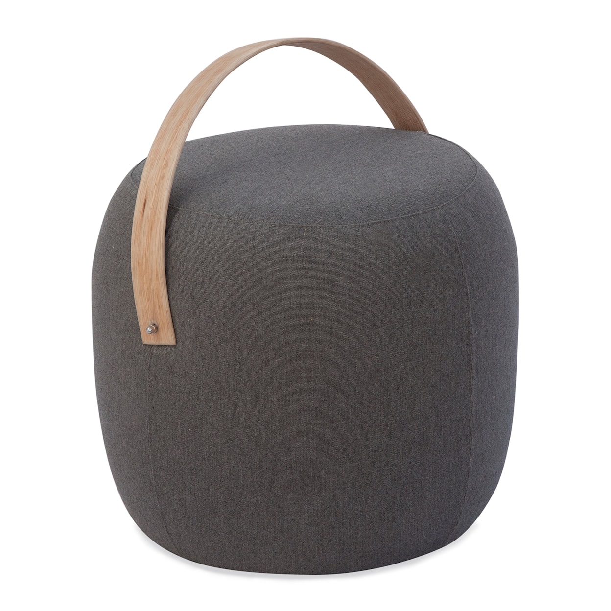 Braxton Culler Olivia Outdoor Pouf Ottoman in Granite Fabric