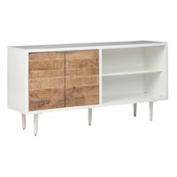 Rustic Two Tone White TV Stand