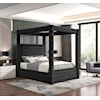 CM ANNABELLE Queen Canopy Bed - Black