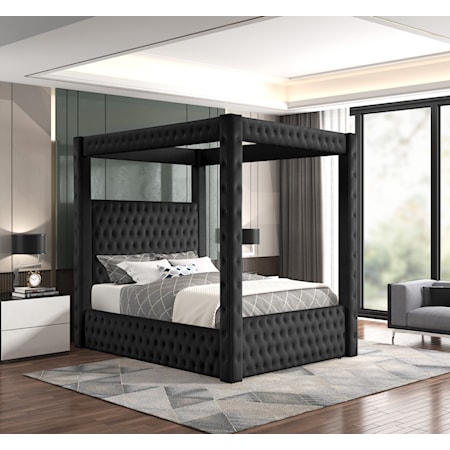 Queen Canopy Bed - Black