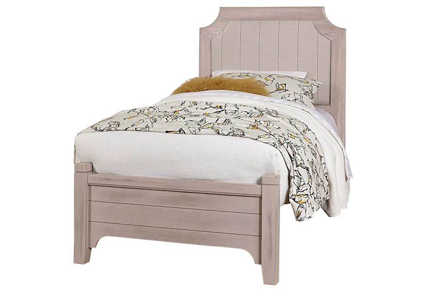 Bungalow Twin Upholstered Bed by Laurel Mercantile Co. at VanDrie Home Furnishings