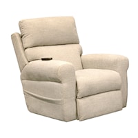 Casual Power Rocker Recliner with Power Headrest and Massage