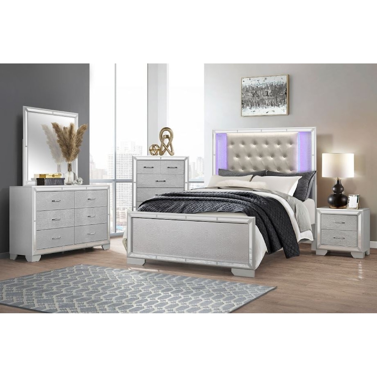 Homelegance Furniture Aveline 5-Piece California King Bedroom Set