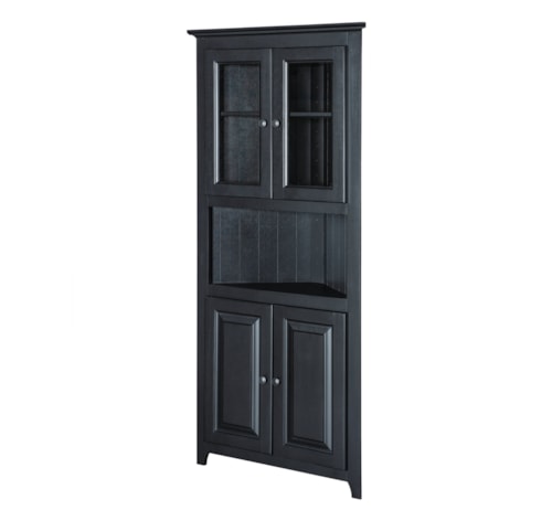 Solid Pine Corner Cabinet with 2 Adjustable Shelves