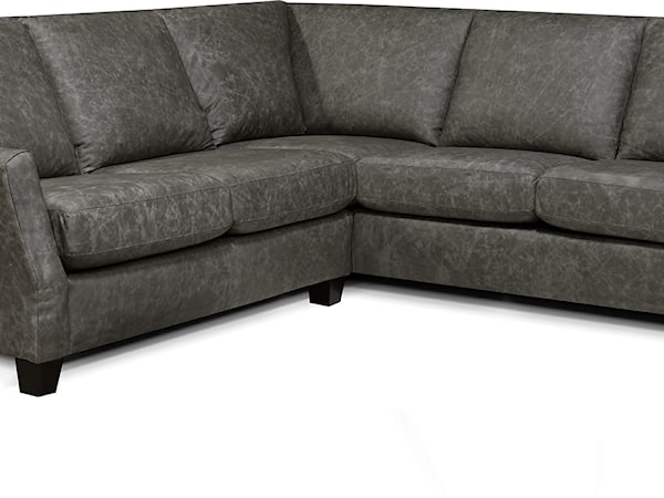 2-Piece Leather Sectional Sofa