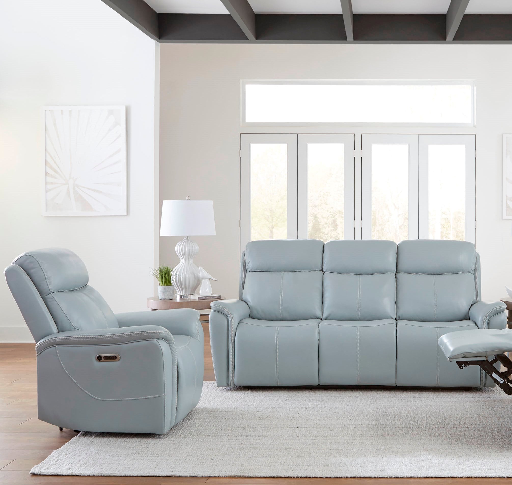 Power Reclining Sofa and Recliner Set