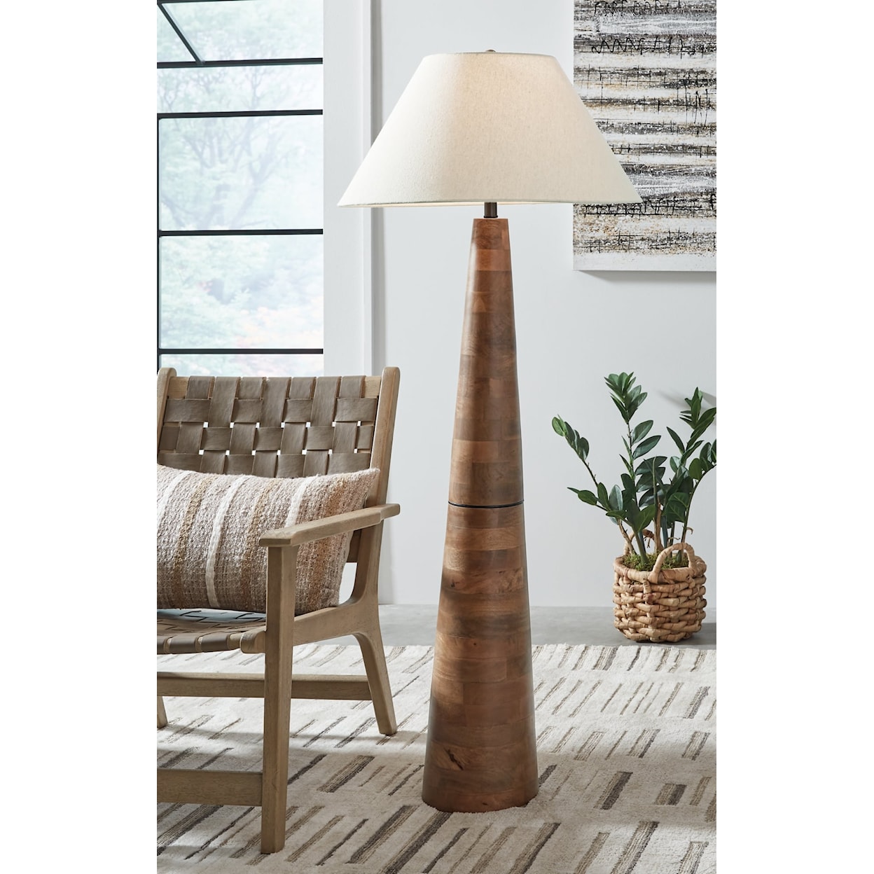 Signature Design by Ashley Danset Wood Floor Lamp