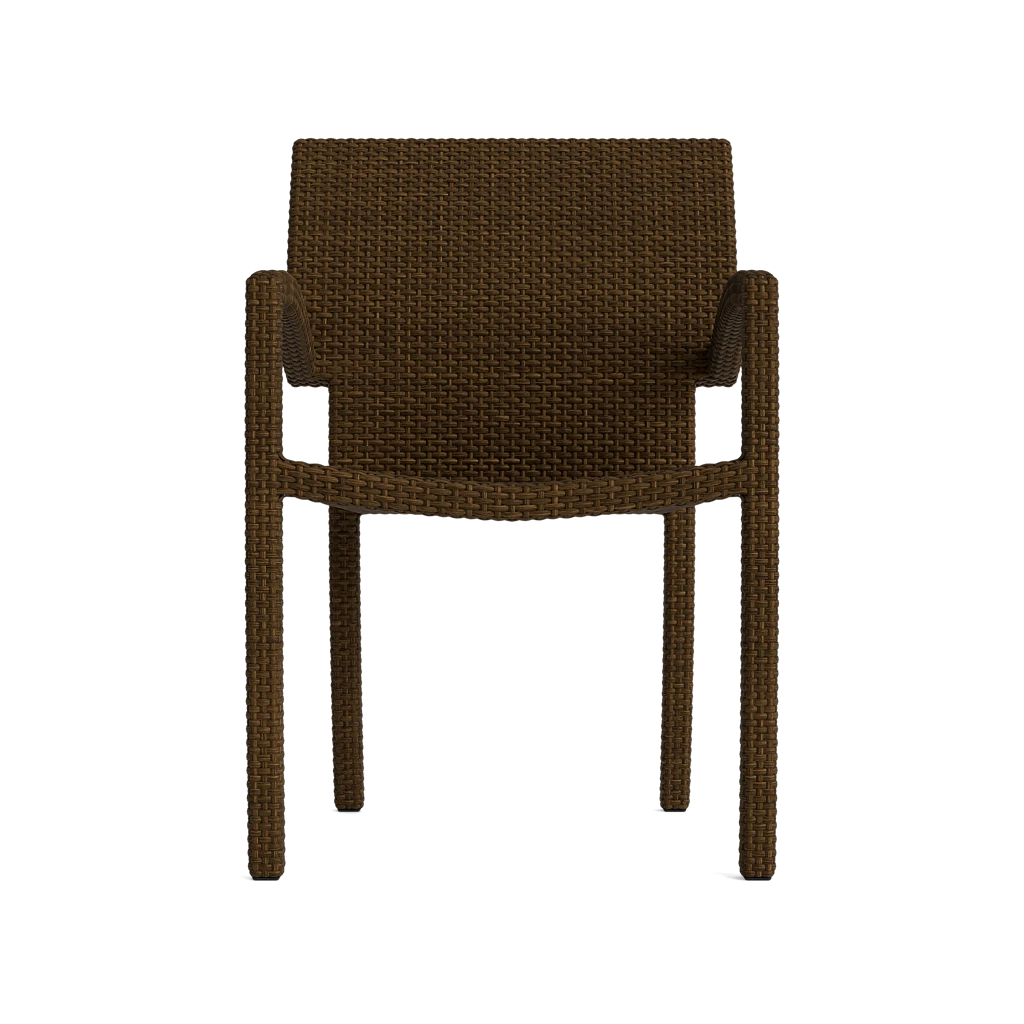 Stacking Wicker Dining Arm Chair