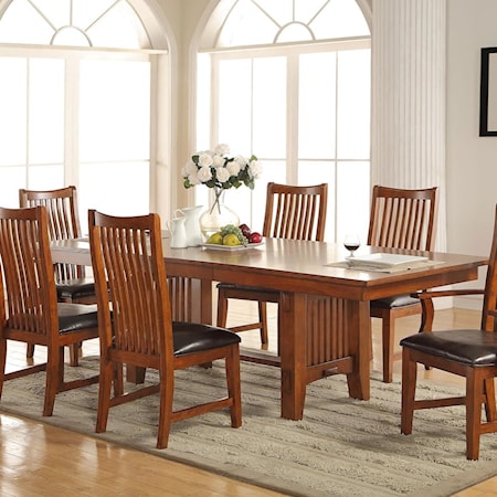 Trestle Table with 18" Leaf