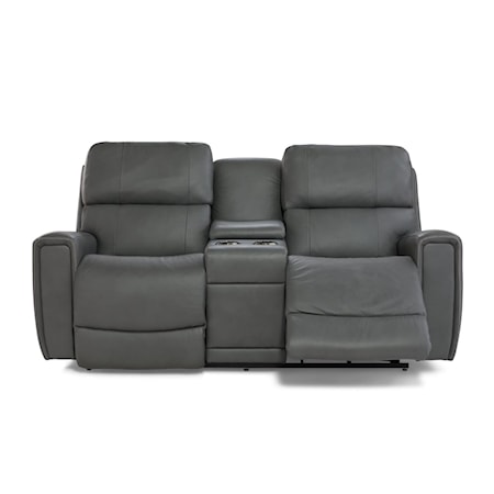 Power Reclining Loveseat w/ Headrest &amp; Cons