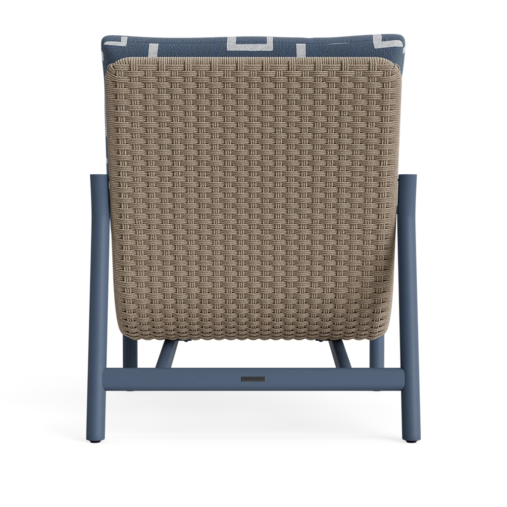 Modern Woven High-Back Lounge Chair