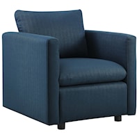 Activate Contemporary Upholstered Armchair - Azure