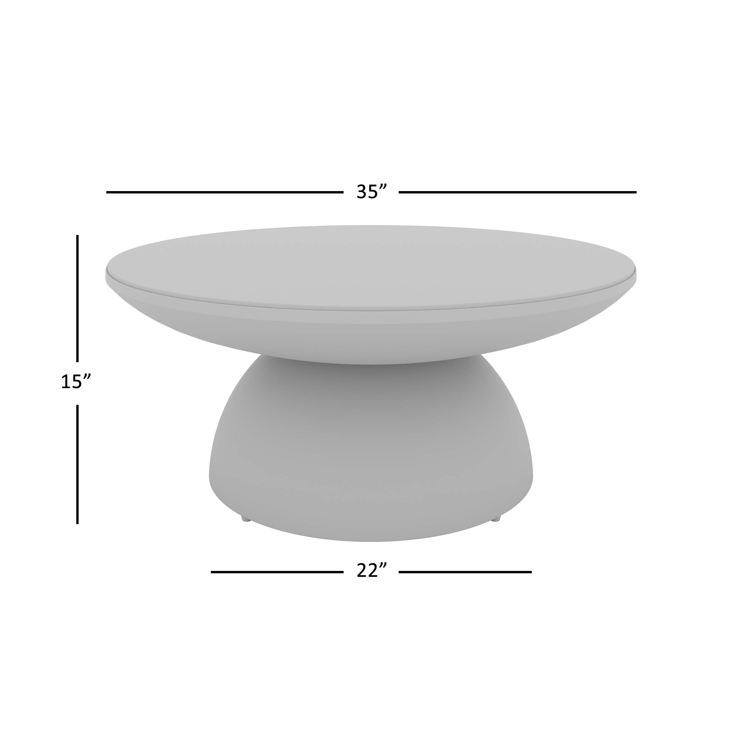 Circularity 1165845 Round Cocktail Table Furniture and Mattresses Occ Cocktail