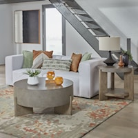 Contemporary 3-Piece Faux Concrete Occasional Set