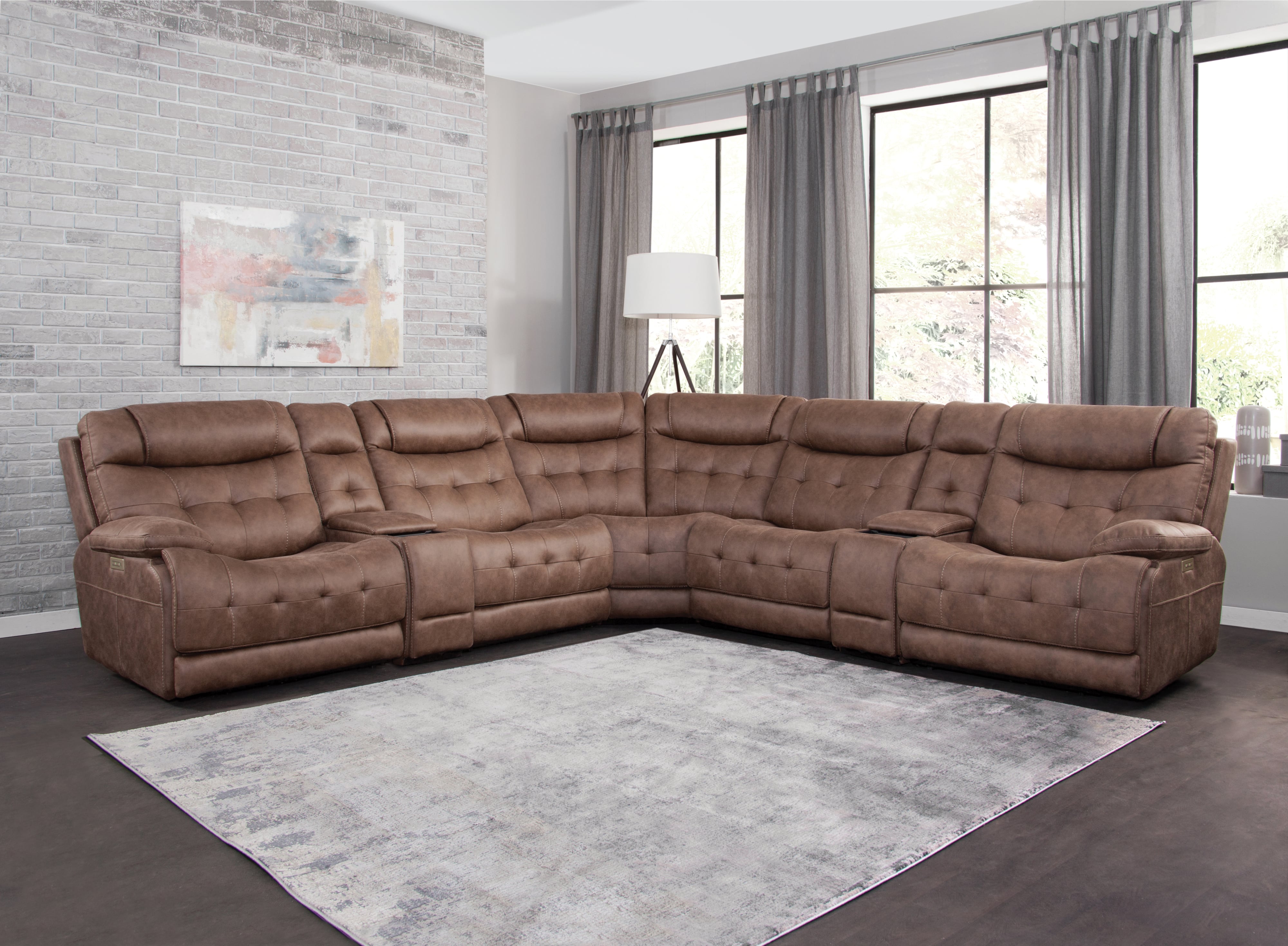 Steve Silver Arlington ARL9007PCSECT2C Traditional Sectional with Power