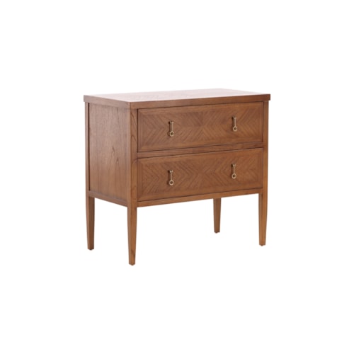 Transitional 2-Drawer Chest with Tall legs