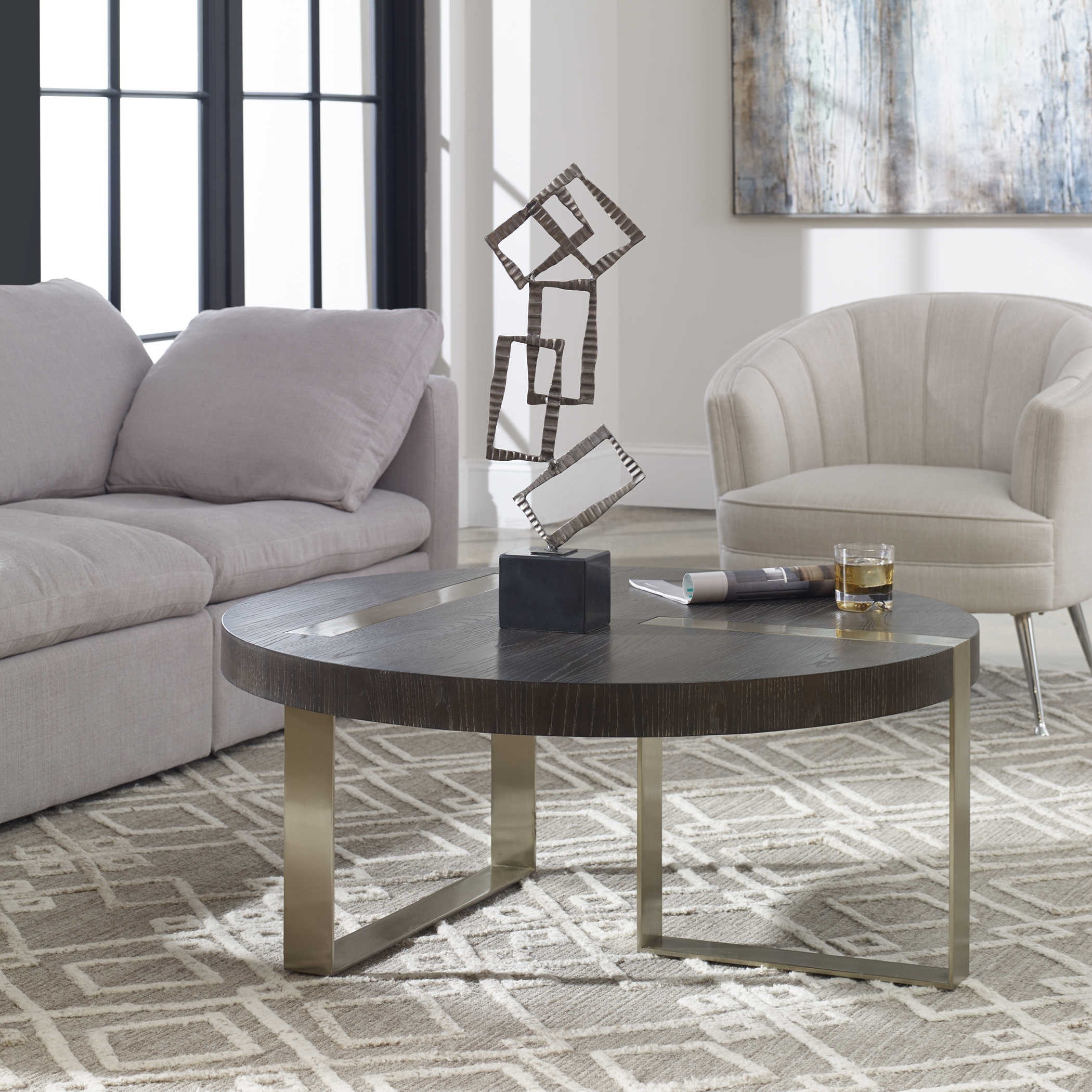 Uttermost Accent Furniture - Occasional Tables Converge Round Coffee Table