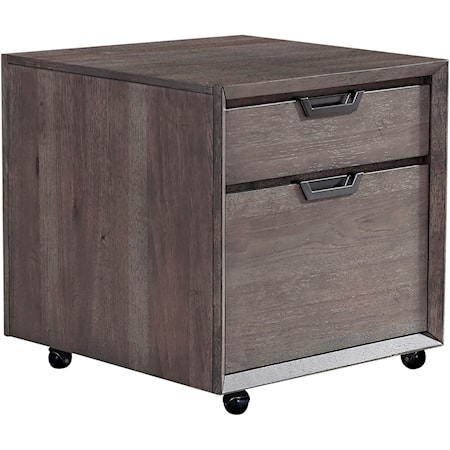 Contemporary 2-Drawer File Cabinet with Casters