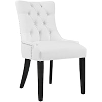 Vinyl Dining Chair with Button Tufting