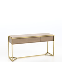 Contemporary Customizable Buffet with Gold Finish Accents