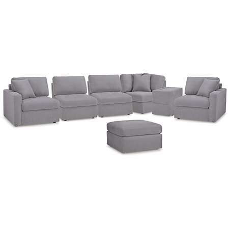 6-Piece Sectional And Ottoman