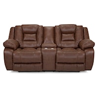 Casual Power Reclining Loveseat with Power Headrest  & USB Ports