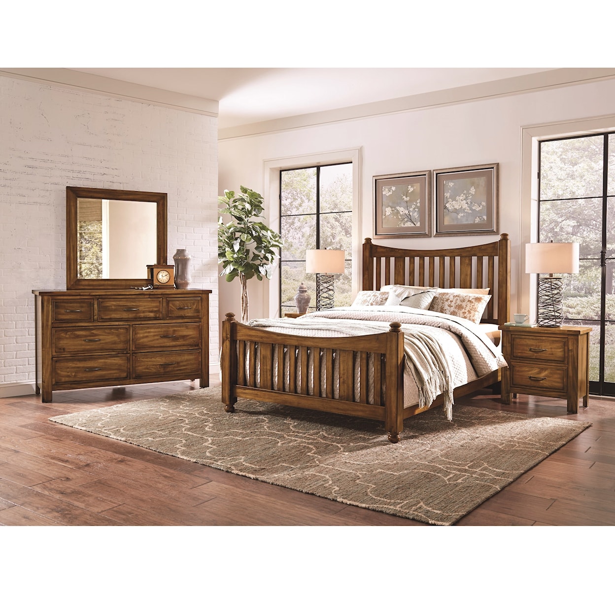 Virginia House Mt Airy King Slat Poster Bed