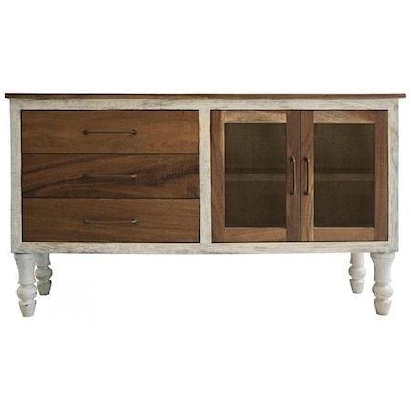 3 Drawer and 2 Doors Console