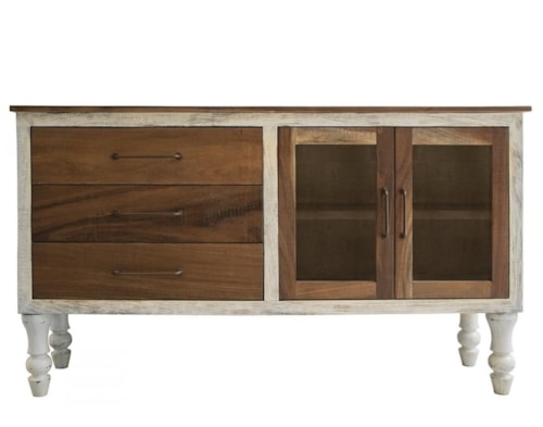 Relaxed Vintage 3 Drawer and 2 Doors Console