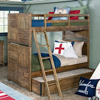 Rustic Casual Twin Over Twin Bunk Bed