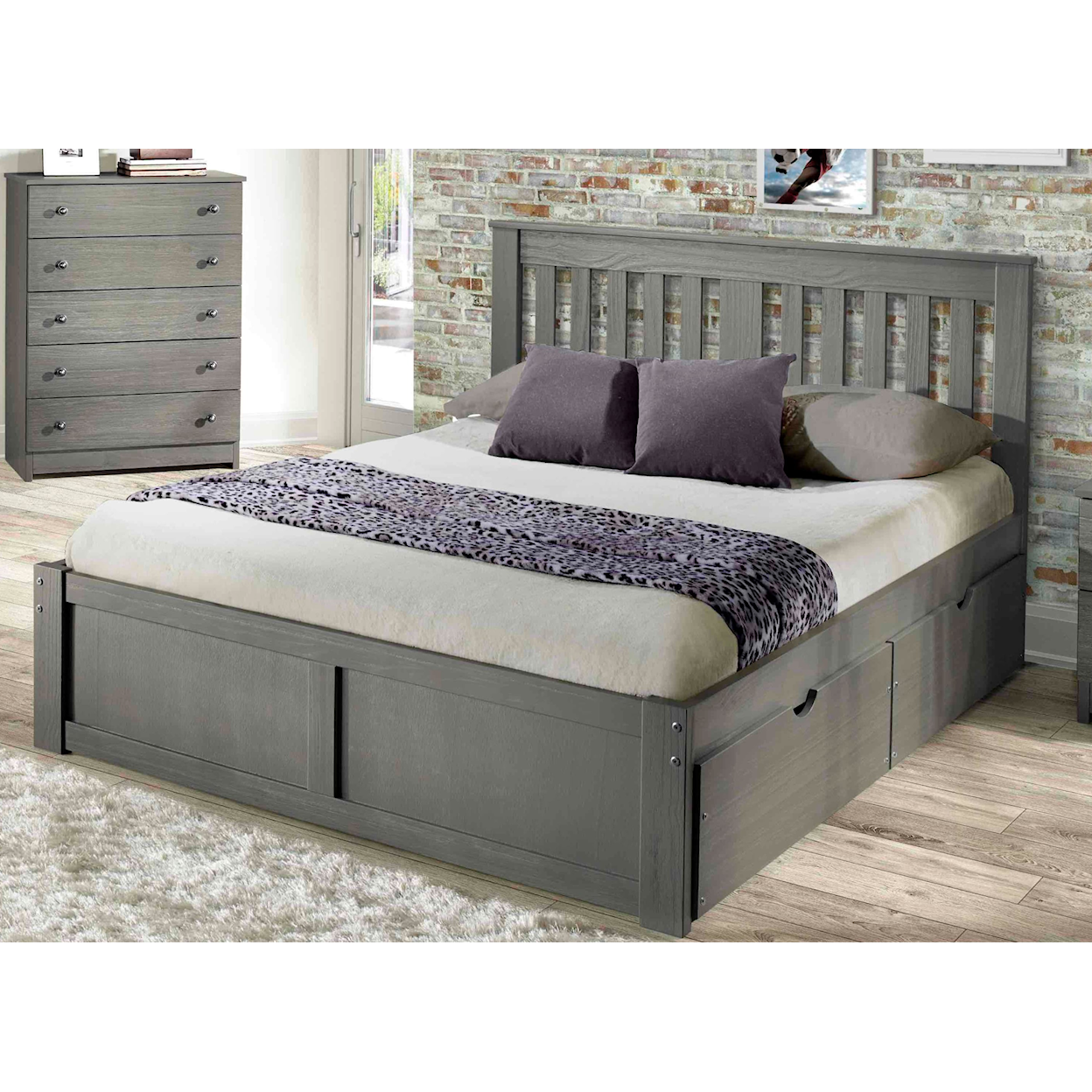 Innovations York Full Platform Bed - Gray