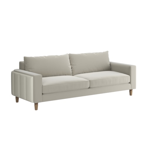 Contemporary Sofa with Channeled Detailing