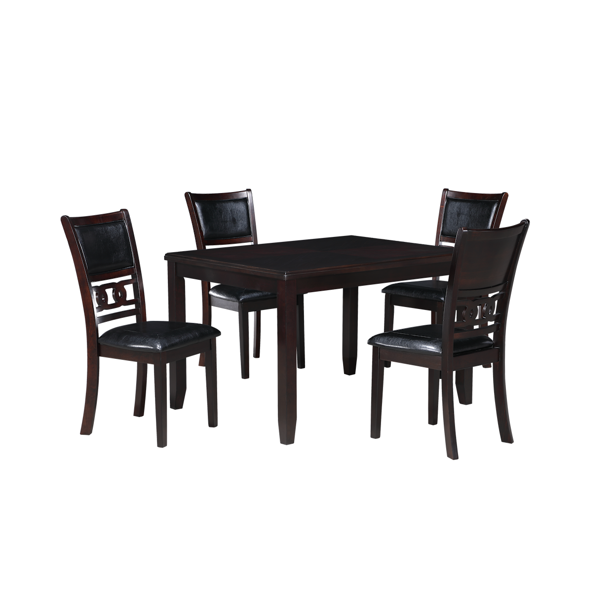 New Classic Furniture Gia 48" Dining Table + 4 Chairs Set