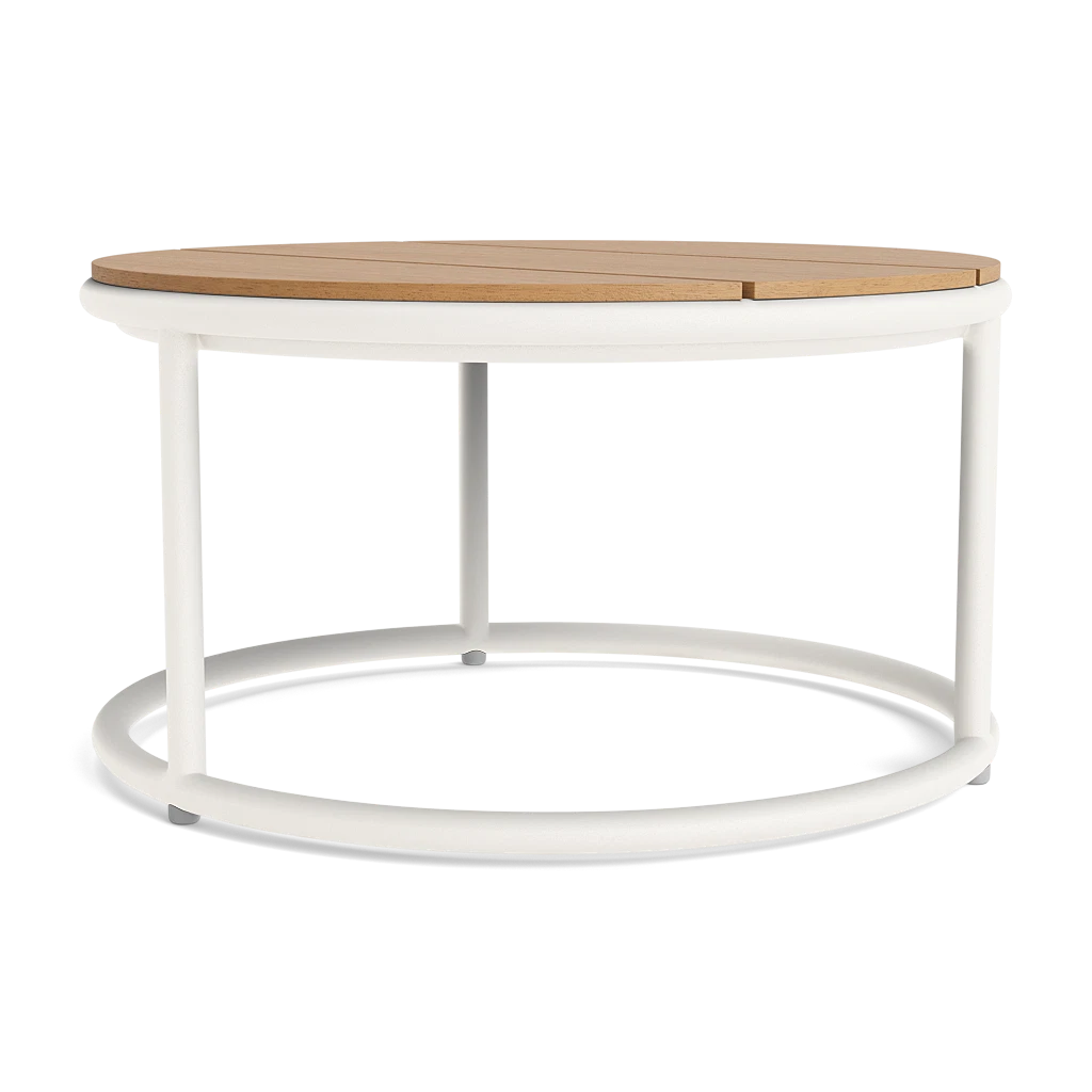 3-pc. Chair &amp; Ottoman Set w/Teak Top Table