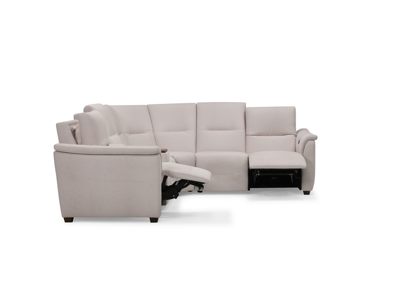 Palliser Oxford 4-Seat Corner Curve Oxford Console Sectional