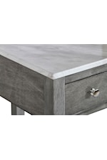 New Classic Furniture Noah Contemporary One Drawer End Table with Marble Top