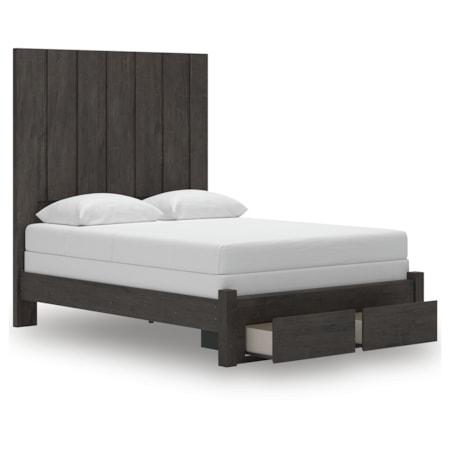 Queen Panel Storage Bed