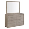 Elements International Arcadia Dresser and Mirror Set