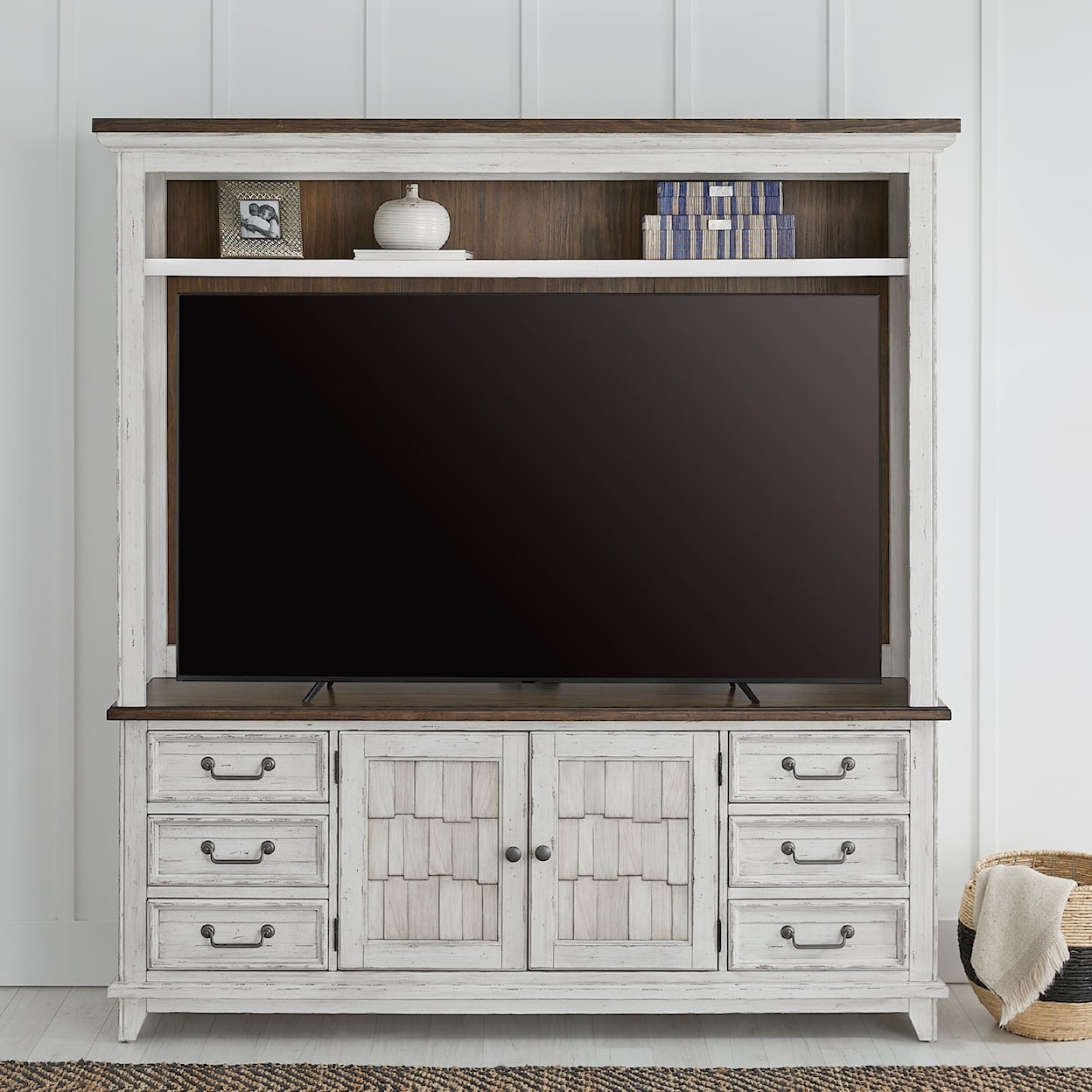 Liberty Furniture River Place 6-Drawer Entertainment Center