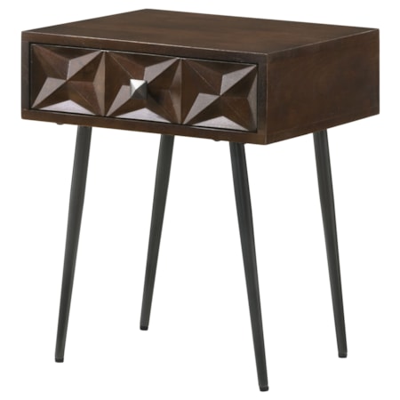 Ezra 1-drawer Accent Side Table Coffee